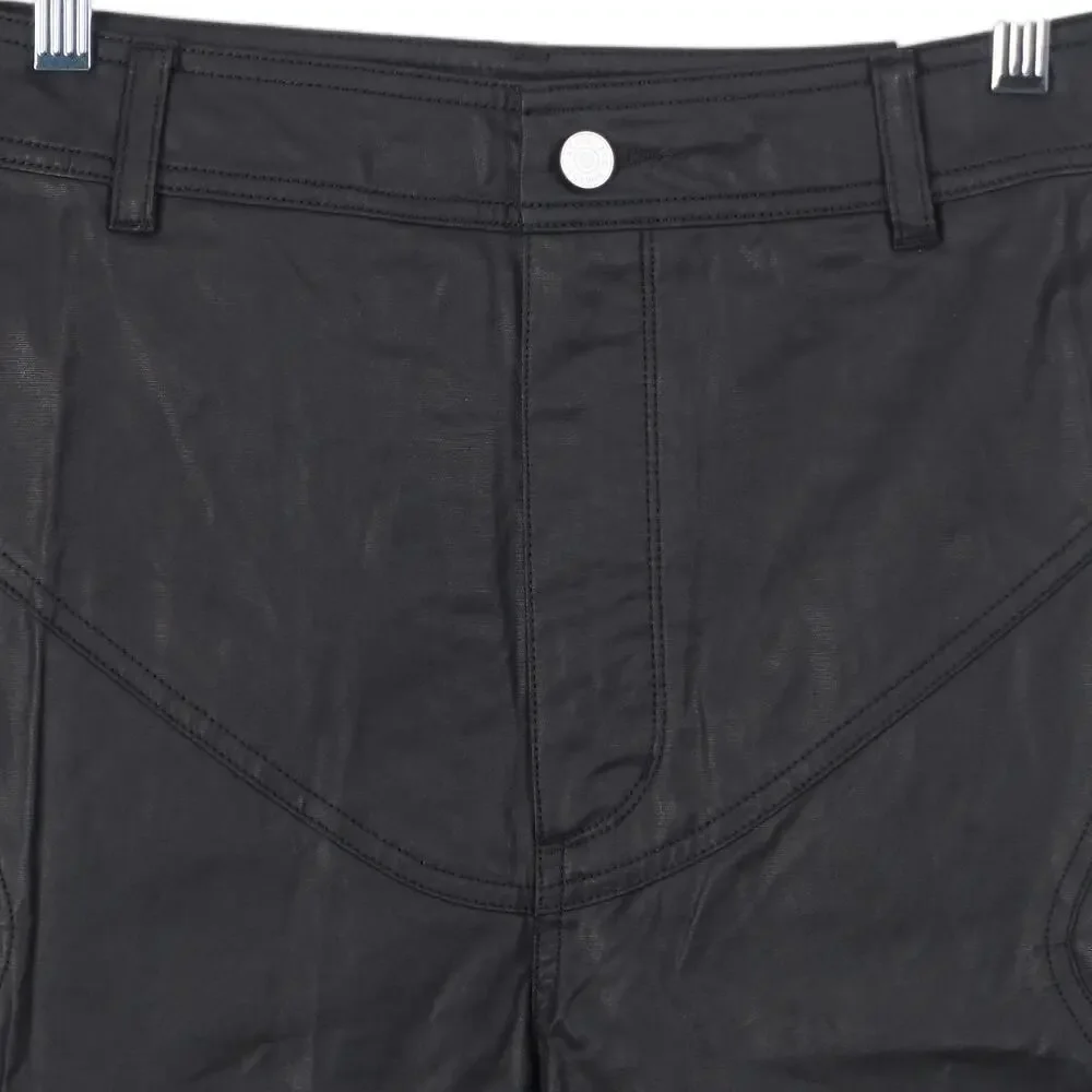 NWT Jordan Nike x Cactus Jack Shorts Men Size 34 Black Coated Waxed Travis Scott